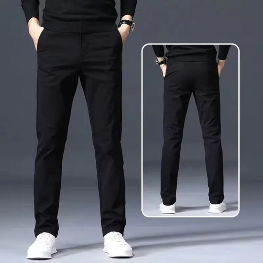 Men's Slim Fit Casual Black Chinos cotton Pants
