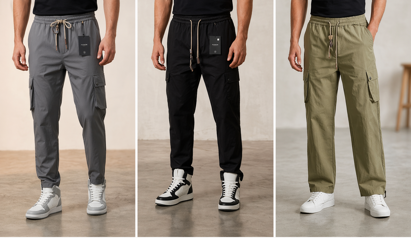 Men’s Cargo Trousers – Relaxed Fit with Utility Pockets