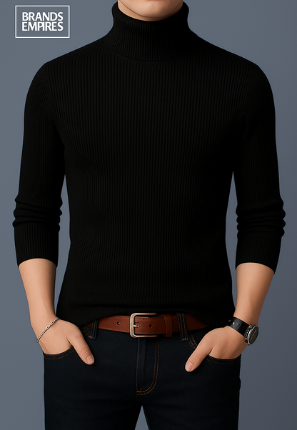 Men’s Premium Black Highneck – Timeless Winter Essential