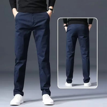 Men's Slim Fit Casual Navy Blue Chinos cotton Pants