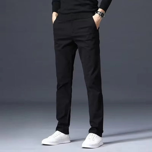 Men's Slim Fit Casual Black Chinos cotton Pants