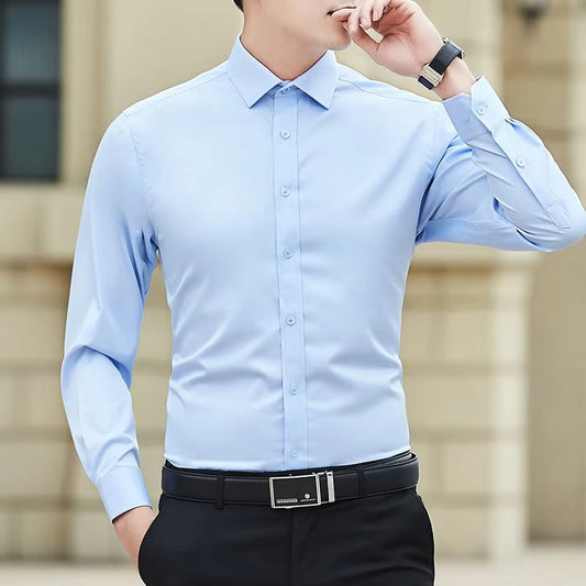Men’s Slim Fit Sky Blue Dress Shirt – Elegant Formal & Casual Wear