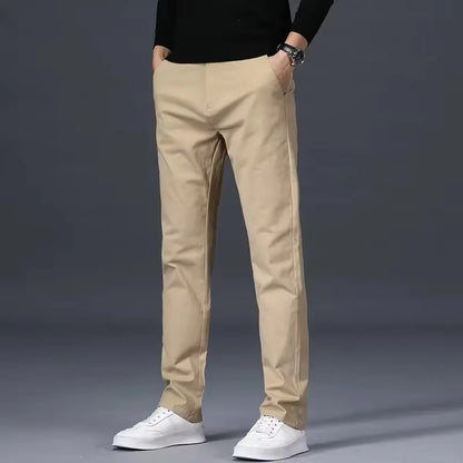 Men's Slim Fit Casual Beige Chinos cotton Pants