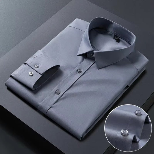 Men’s Grey Slim Fit Dress Shirt | Formal & Casual Wear