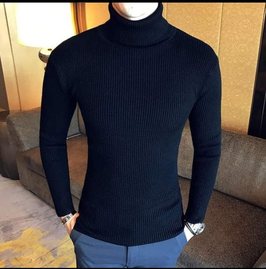 Men’s Premium Black Highneck – Timeless Winter Essential