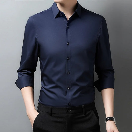Men’s Navy Blue Casual Shirt – Stylish Everyday Comfort