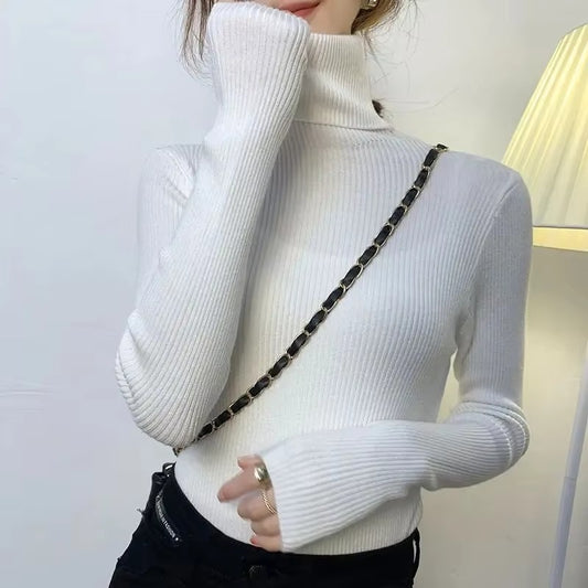Women’s Turtle Neck Highneck  WHITE color– Elegant & Cozy Winter Wear